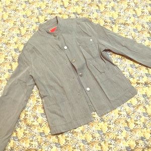 Gray button up jacket